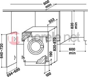 Pralka do zabudowy Whirlpool AWOC 0714 3