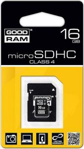 Karta GoodRam MicroSDHC 16 GB Class 4  (SDU16GHCAGRR10) 1