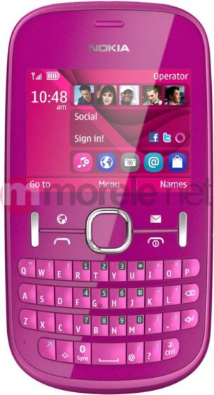 Telefon komórkowy Nokia Asha 201 różowy 1