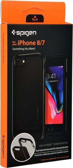 Spigen SPIGEN NEO HYBRID HERRINGBONE IPHONE 7/8 SHINY BLACK 2