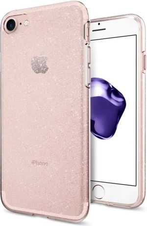 Spigen Etui Liquid Crystal do IPhone 7/8 Glitter Rose Quartz 1