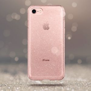 Spigen Etui Liquid Crystal do IPhone 7/8 Glitter Rose Quartz 9
