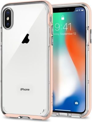 Spigen Etui Neo Hybrid Crystal do IPhone X/10 Blush gold 1