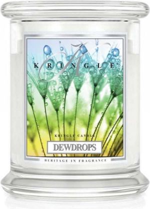 Kringle Candle Świeca zapachowa z dwoma knotami, średni, klasyczny słoik Dewdrops 454g 1