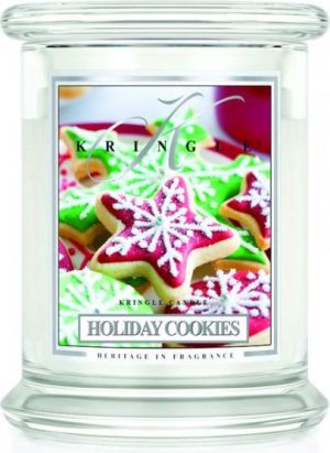 Kringle Candle Świeca zapachowa z dwoma knotami, średni, klasyczny słoik Holiday Cookies 454g 1