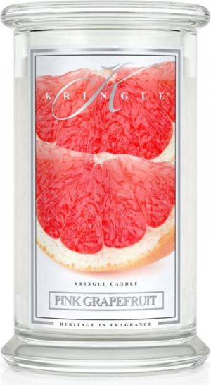 Kringle Candle Świeca zapachowa w dużym, klasycznym słoiku z 2 knotami Pink Grapefruit 623g 1
