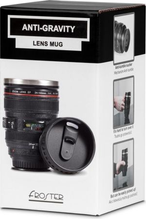 Froster Antigravitacinis termo puodelis Froster Lens Mug, juodas (5906660865933) - 19484020 3