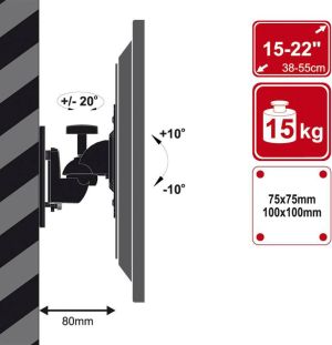 4World Uchwyt 07447 15"-22" 3