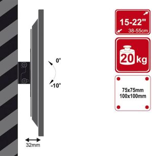 4World Uchwyt 07437 15" - 22" 3
