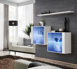 ASM Meble Komoda wisząca z półką switch sb iii czarny + led (26 ZZ SW SB3) - 40638 18