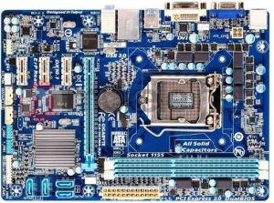 Płyta główna Gigabyte GA-H61MA-D3V Intel H61 LGA 1155 (PCX/VGA/DZW/GLAN/SATA3/USB3/RAID/DDR3) mATX 1