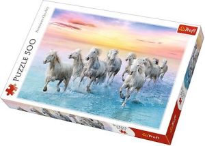 Trefl Białe Konie w galopie 500 elementów (37289) 1