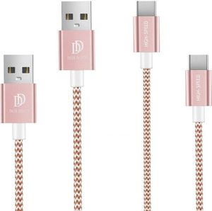 Kabel USB Dux Ducis USB-A - USB-C 1 m Różowy (6959300105325) 6