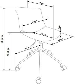 Krzesło biurowe Halmar Fotel młodzieżowy Doblo turkusowy 3