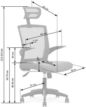 Krzesło biurowe Halmar Valor Czarne 2