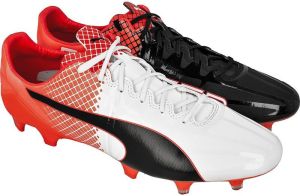 Puma Buty piłkarskie evoSPEED 1.5 Tricks FG M biało-czerwone r. 41 (10359703) 1