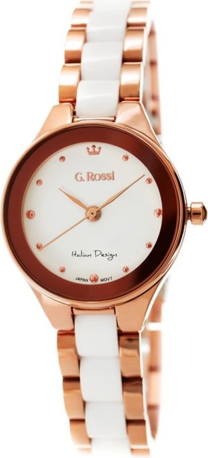 Zegarek Gino Rossi damski Kostini rose gold-biały (11041B-3D3) 1