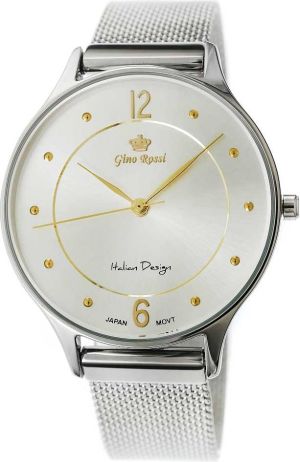Zegarek Gino Rossi Damski Gretina srebrny (10317B-3C2) 1