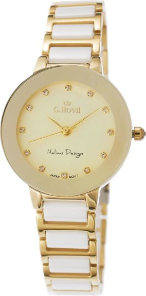 Zegarek Gino Rossi damski Loni złoto-biały (11413-4D1) 1
