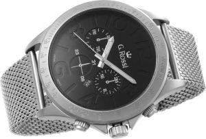 Zegarek Gino Rossi męski Konder srebrny (11520D-1C1) 6