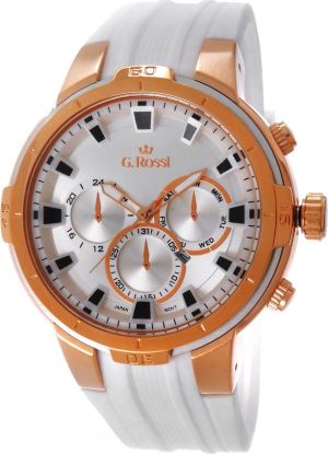 Zegarek Gino Rossi męski Bargon biały (11149D-3C3) 1