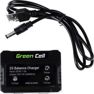 Green Cell Ładowarka do baterii dronów/helikopterów Syma Hubsan JJRC Wltoys o napięciu 7.4V 2