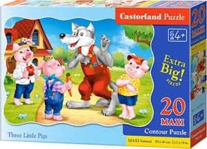 Castorland Puzzle Trzy Małe Świnki 20 Maxi elementów 1