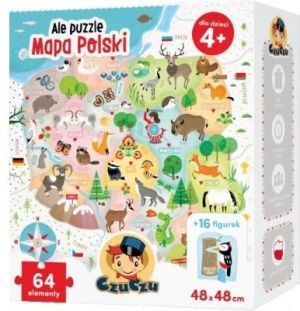 Czuczu Puzzle Ale puzzle Mapa Polski 64 elementy 1