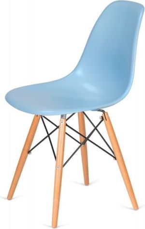 King Home Krzesło DSW WOOD błękitne.11 - podstawa drewniana bukowa 1