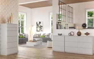 Topeshop Komoda szafka 3 szuflady kolor biały 2