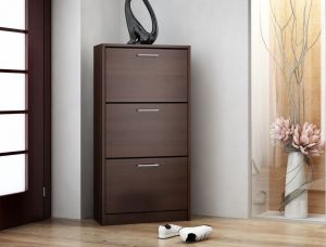 Topeshop Szafka na buty obuwie półka komoda * paula - wenge 1