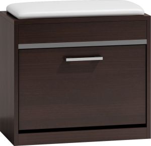 Topeshop Szafka na obuwie buty siedzisko schowek (MILANO WENGE) 1