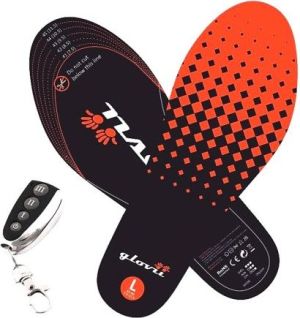 Glovii Ogrzewane wkładki do butów z pilotem czarno-czerwone r. 41-46 (GW2L) 1