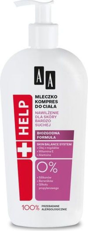 AA HELP Mleczko-kompres do ciała - skóra bardzo sucha 400ml 1