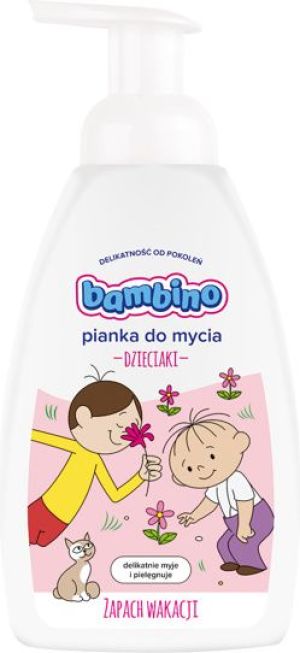 Bambino Pianka myjąca dla dzieci Zapach Wakacji różowa 500ml 1