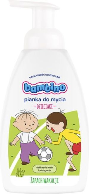 Bambino Pianka myjąca dla dzieci Zapach Wakacji zielona 500ml 1
