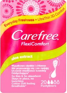 Carefree Carefree Flexi Comfort Aloe Extract Wkładki higieniczne 1op.-20szt 1