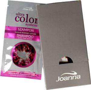 Joanna Ultra Color System Szampon do włosów blond i siwych - odcień różowy 1 op. / 5 x 20ml 1