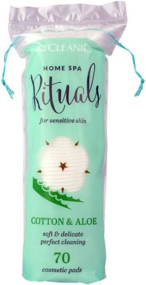 Cleanic Płatki kosmetyczne Home Spa Ritualy Cotton&Aloe 70 szt. 1