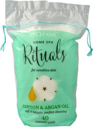Cleanic Płatki kosmetyczne Home Spa Ritualy Cotton&Argan Oil 40 szt. 1