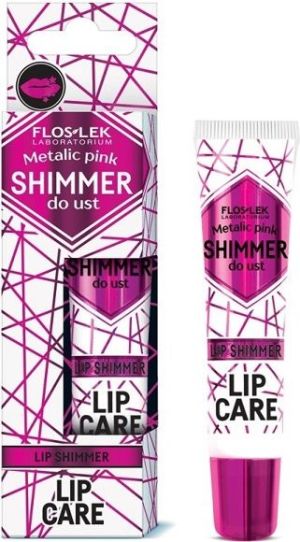 FLOSLEK Lip Care Shimmer do ust Metalic Pink 10g 1
