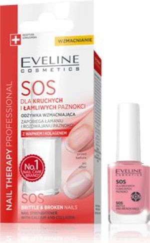 Eveline Nail Therapy Lakier odżywka SOS dla kruchych i łamliwych paznokci 12ml 1