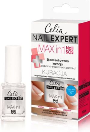 Celia Nail Expert Skoncentrowana kuracja do paznokci Max in 1 Nail SOS 10ml 1