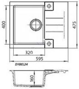 Zlewozmywak Alveus Rock 30 - 59,5 x 47,5 cm (1213081) 2