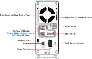Kieszeń Icy Dock obudowa FW800, eSATA & USB 2.0, 2-dyskowa macierz RAID (ICY DOCK MB662USEB-2S-1) 2