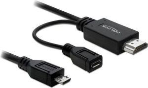 Kabel USB Delock HDMI USB Micro, 1.5m, Czarny (82990) 1