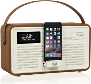 Radio View Quest Retro Mk II DAB+ ze stacją dokującą Apple brązowe (001999850000) 1