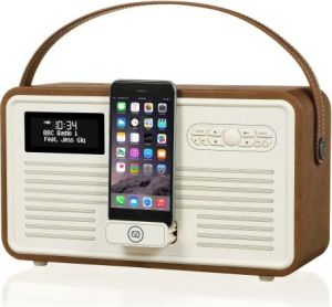 Radio View Quest Retro Mk II DAB+ ze stacją dokującą Apple brązowe (001999850000) 6