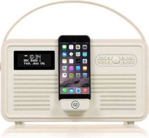 Radio View Quest Retro Mk II DAB+ ze stacją dokującą Apple kremowe (001999860000) 7