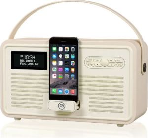 Radio View Quest Retro Mk II DAB+ ze stacją dokującą Apple kremowe (001999860000) 9